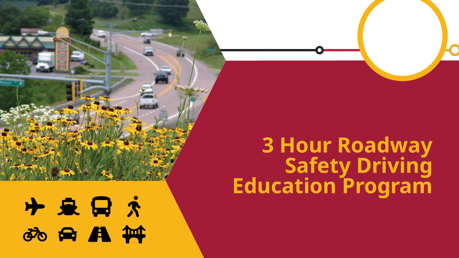 MVA slide 1: 3 Hour Roadway Safety Driving Education Program